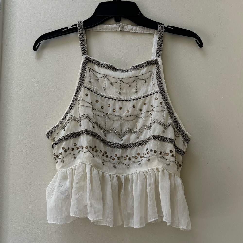 Free People Beaded Top